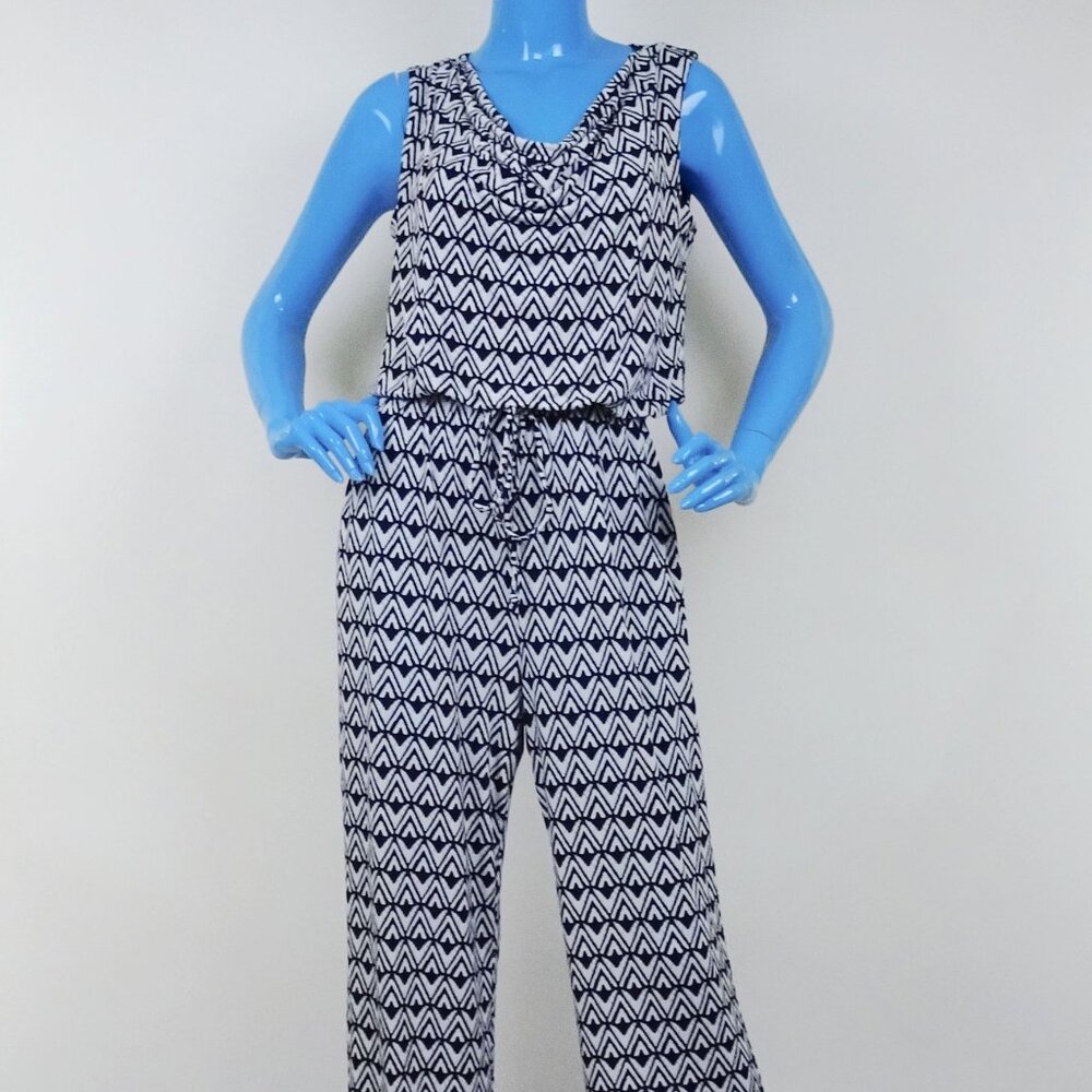 EnFocus Studio Slimming Jumpsuit 10 M Pant Romper Tribal Sleeveless Geometric